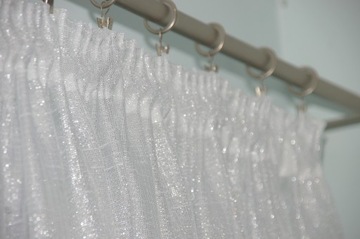 МОРОЗНАЯ ШТОРА ГОТОВАЯ СШИТАЯ ВУАЛЬ ТУМАН ЛЕН батист 500Х260 ТОННЕЛЬ С СЕРЕБРЯНОЙ НИТЬЮ