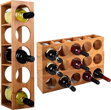 WOLTU Bambusowy stojak na wino