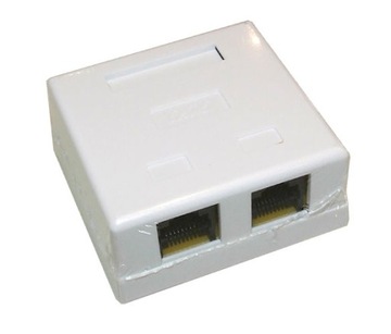 Puszka Modularne Natynkowa 2x RJ 45 Cat.6