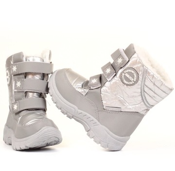 Зимние снежные сапоги слегка изолированные липучки