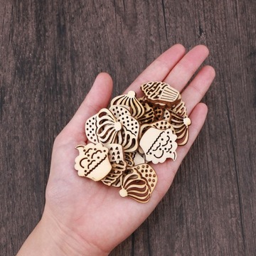 50 SZTUK DIY DOODLE ZABAWKI EDUKACYJNE KARTONOWE CIASTO NATURALNE DREWNIANE KRASZTAŁKI SCRAPBOO