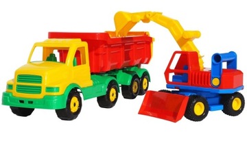 КОМПЛЕКТ САМОСВАЛ + ПОГРУЗЧИК WADER-POLESIE 9708/327