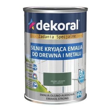 DEKORAL EMAKOL Emalia Zielony Liściasty Połysk 0,9