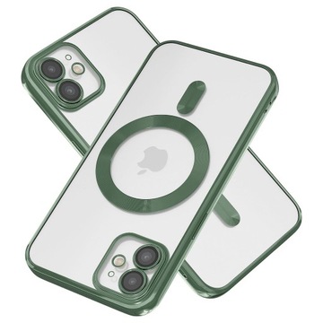 METALICZNE ETUI OBUDOWA CASE MAGSAFE DO IPHONE 11 CIEMNY ZIELONY