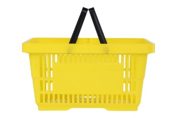 Koszyk sklepowy 2 rączki żółty KTD