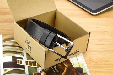 РЕМЕНЬ КОЖАНЫЙ МУЖСКОЙ GRACIO ДЛЯ БРЮК, КОЖА, ДЛИНА РЕМЕНЯ 165 СМ, ПОДАРОК