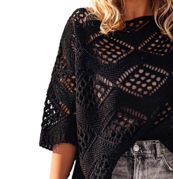 Ажурная СВИТЕР-БЛУЗКА Польская накидка