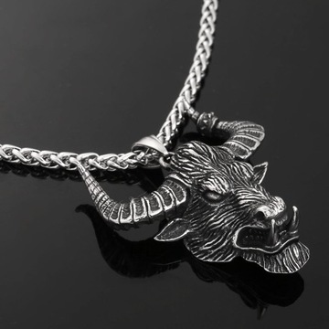 Серебряный мужской кулон Телец, нержавеющая сталь