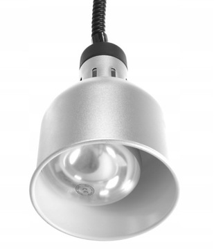 Lampa do Podgrzewania Potraw - Srebrna, Regulowana Wysokość 250W, Żarówka