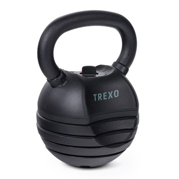 Kettlebell regulowany odważnik hantel TREXO 5-stopniowa regulacja 4 - 14 kg