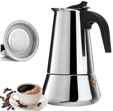 Zaparzacz do kawy Kawiarka espresso stalowy 300 ml 6 filiżanek INDUKCJA GAZ