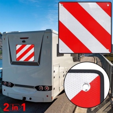 Предупреждающая табличка на багажник кемпера Италия Испания 50х50см