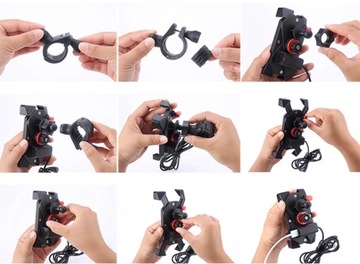 ДЕРЖАТЕЛЬ ДЛЯ МОТОТЕЛЕФОНА, РУЛЬ, ЗАРЯДНОЕ УСТРОЙСТВО