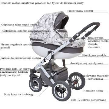 Коляска Baby Merc Faster Style 3в1, пудрово-розовый 91С