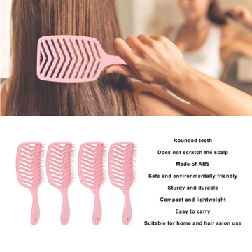 4 шт. Вентилируемая щетка для распутывания волос, V-образная форма XA.