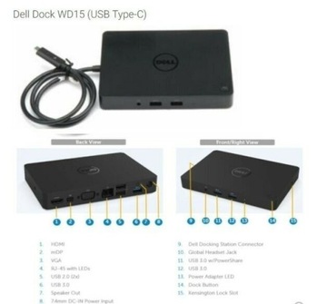 ДОК-СТАНЦИЯ DELL WD15 K17A HDMI USB3.0 класс A