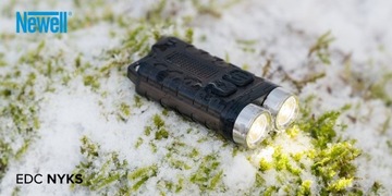 Mini Latarka LED Newell Nyks Brelok EDC USB IP65 UV 900lm Turbo