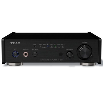 Teac AI-303 (czarny). Zintegrowany wzmacniacz stereo z Bluetooth i HDMI.