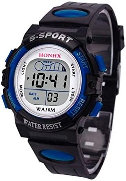 Men's Watch kwarcowy zegarek dziecicy LED, sporto
