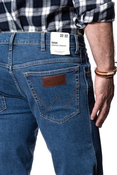 Męskie spodnie jeansowe proste Wrangler TEXAS W33 L30