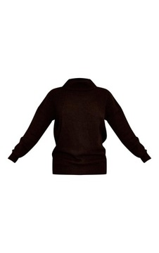 JJ92 CZARNY SWETER GOLF PRETTYLITTLETHING S