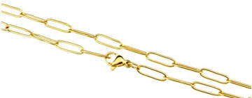Łańcuszek złoty stal chirurgiczna gruby Ankier 3,5mm, 40cm