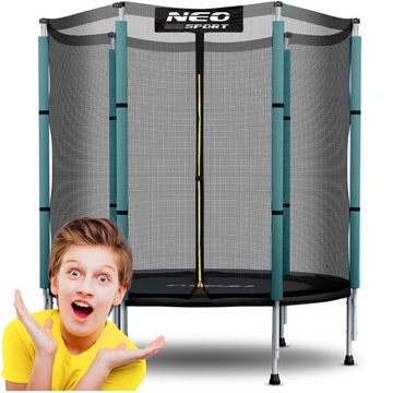TRAMPOLINA Z SIATKĄ 140cm NEOSPORT DLA DZIECKA