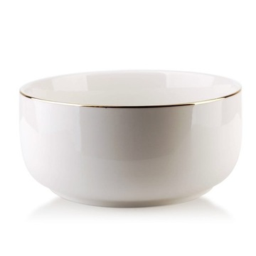 Miska porcelanowa biała 500 ml złoto