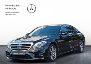 Mercedes Klasa S W222 Limuzyna Facelifting 2.9 400d 340KM 2018 Mercedes-Benz Klasa S SalonPL Long AMG Kamera360 Burmester 4x El., Went. F