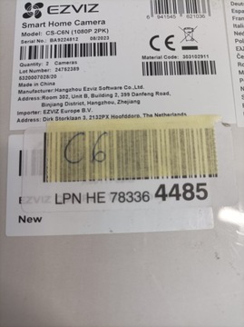 Комплект из 2 IP-камер ezviz cs-c6n 1080p WLAN