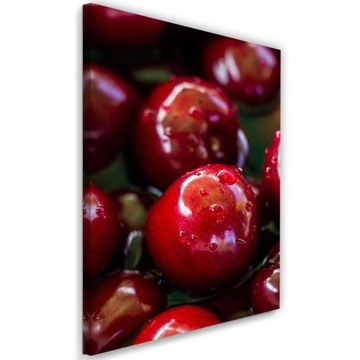 Obraz drukowany 40x60 czerwone owoce wiśnie owoc