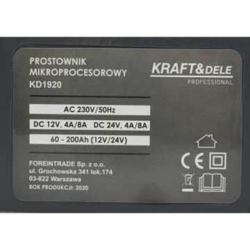 Kraft Dele KD1920 Микропроцессорный выпрямитель 12В/24В 60-200Ач