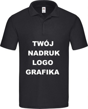 Koszulka Męska Polo z WŁASNYM NADRUKIEM [36] S
