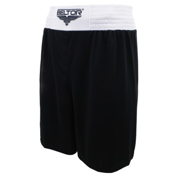 BELTOR SPODENKI SPORTOWE MĘSKIE SZORTY CZARNE PUNCHER Z HAFTEM r. XXXL