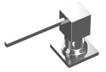 ХРОМИРОВАННЫЙ ДОЗАТОР ЖИДКОГО МЫЛА ДЛЯ КВАДРАТНОЙ РАКОВИНЫ