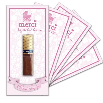 Podziękowania dla gości na chrzest MERCI 5 SZT.