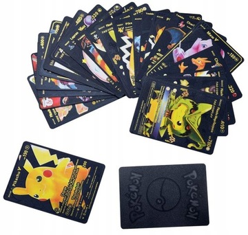 НАБОР ЧЕРНЫХ КОЛЛЕКЦИОННЫХ КАРТ ПОКЕМОН ИЗ 55 ШТ.