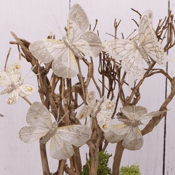 Декоративные бабочки на зажиме для шампанского, 10 шт.