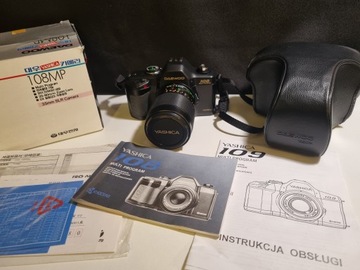 Kyocera YASHICA 108 Multi Program Lustrzanka + obiektyw KOMPLET JAK NOWY.