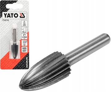 YATO FREZ PILNIK TRZPIENIOWY METALU 13mm STOŻKOWY