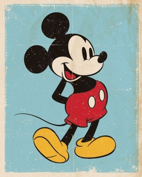 Myszka Miki retro plakat 40x50 cm