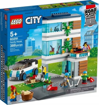 LEGO CITY 60291 DUŻY DOM RODZINNY Z PŁYTY DROGOWE