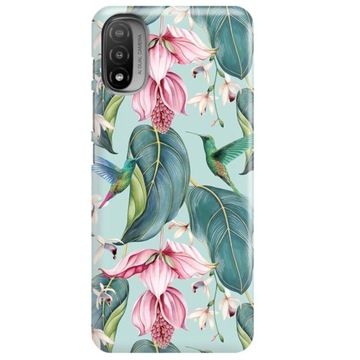 Etui CLEAR DO MOTOROLA E20 Ochronne Różowe Damskie BESTSELLER WIELE WZORÓW