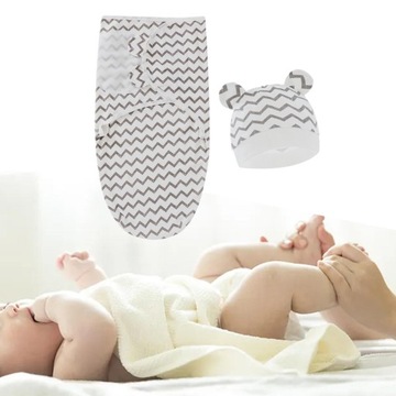 Пеленка для новорожденных Шапочка Удобные кофейные волны