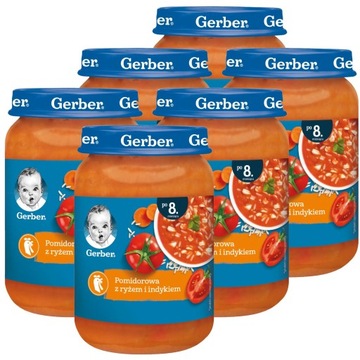 Nestlé Gerber Zupka pomidorowa z ryżem i indykiem po 8 miesiącu 190 g