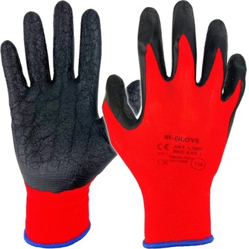 RĘKAWICE ROBOCZE OCHRONNE ROZMIAR 9 L2001 RED