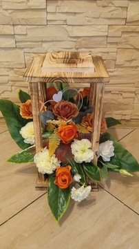 ФОНАРЬ Цветы ДЕНЬ МАТЕРИ ОТЦА БАБУШКА КОМПОЗИЦИЯ