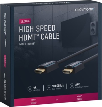 CLICKTRONIC Kabel HDMI 1.4 FHD pozłacany 12,5m
