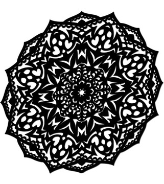Obraz Dekoracja Loft Drewniana Mandala