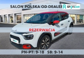 Citroen C3 III Hatchback Facelifting 1.2 PureTech 110KM 2023 Citroen C3 1.2 PureTech Shine EAT6 SalonPL Bogaty FV23 Kredyt 0 Leasing od